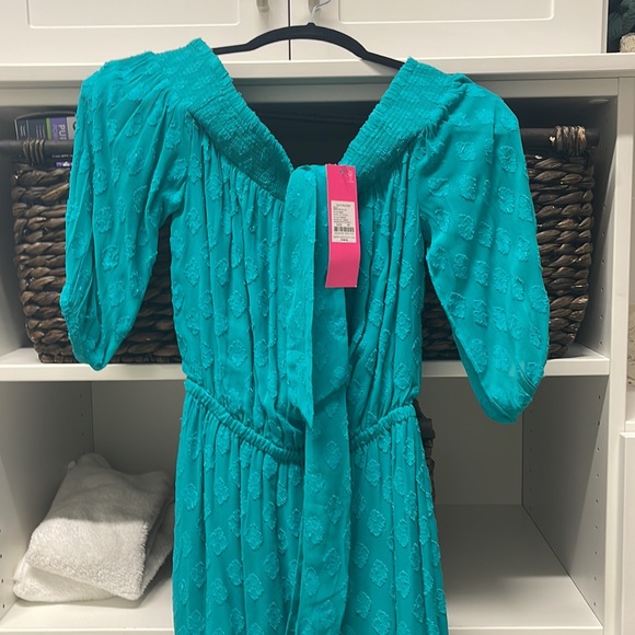 NWT Rochelle Off-The-Shoulder Romper - Picture 2 of 3